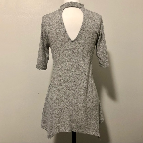 💸 $2 ADD-ON Caution To The Wind Gray Mock Neck Shirt - Picture 3 of 5
